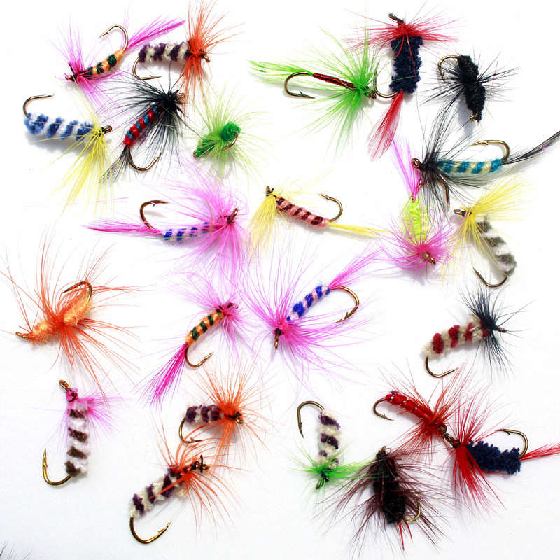 Attractive-36pcs-Insect-Fly-Fishing-Lure-Artificial-Fishing-Bait-Feather-Single-Treble-Hooks-Carp-Fi-32366726033