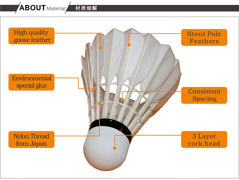 Free-shipping-Original-CHAOPAI-badminton-shuttlecock-RED-Feather-Shuttlecock--top-grade-goose-feathe-32572163272