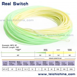 100FT Double Color Fly Fishing Line Weight Forward Floating WF5-8WT Fly Line Fishing Line