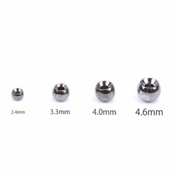 Maximumcatch Black Nickel Fly Fishing Tungsten Beads 25pcs/lot 2.0-4.6mm Round Fly Tying Nymph Head Ball Beads